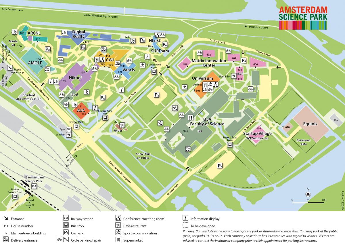mapa de Amsterdam science park