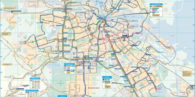 Mapa de Amsterdam transporte público