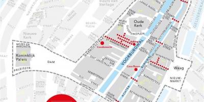 Mapa de Amsterdam redlight