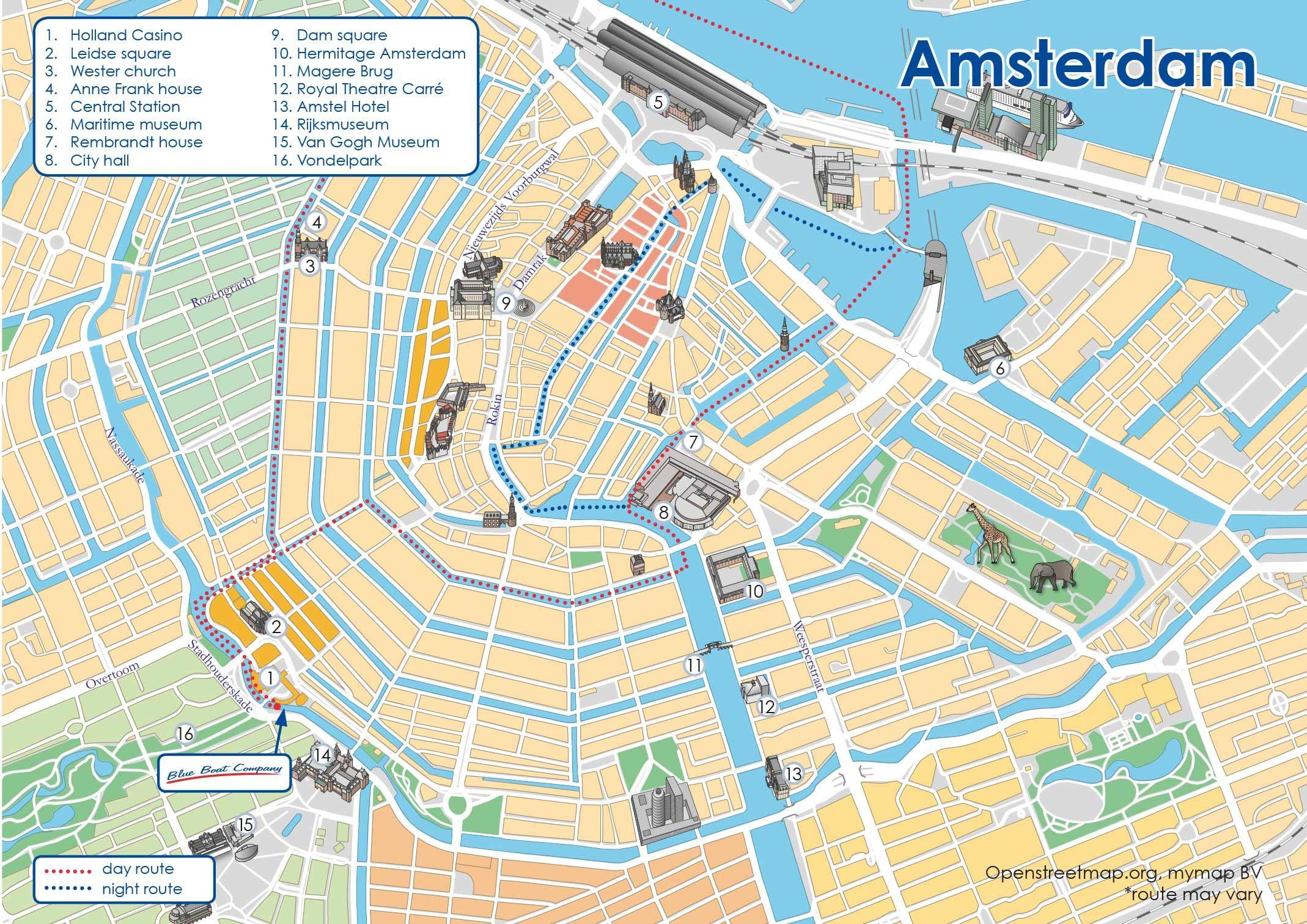 Los Canales De Amsterdam Mapa Canal De Amsterdam Anillo De Mapa Paises Bajos