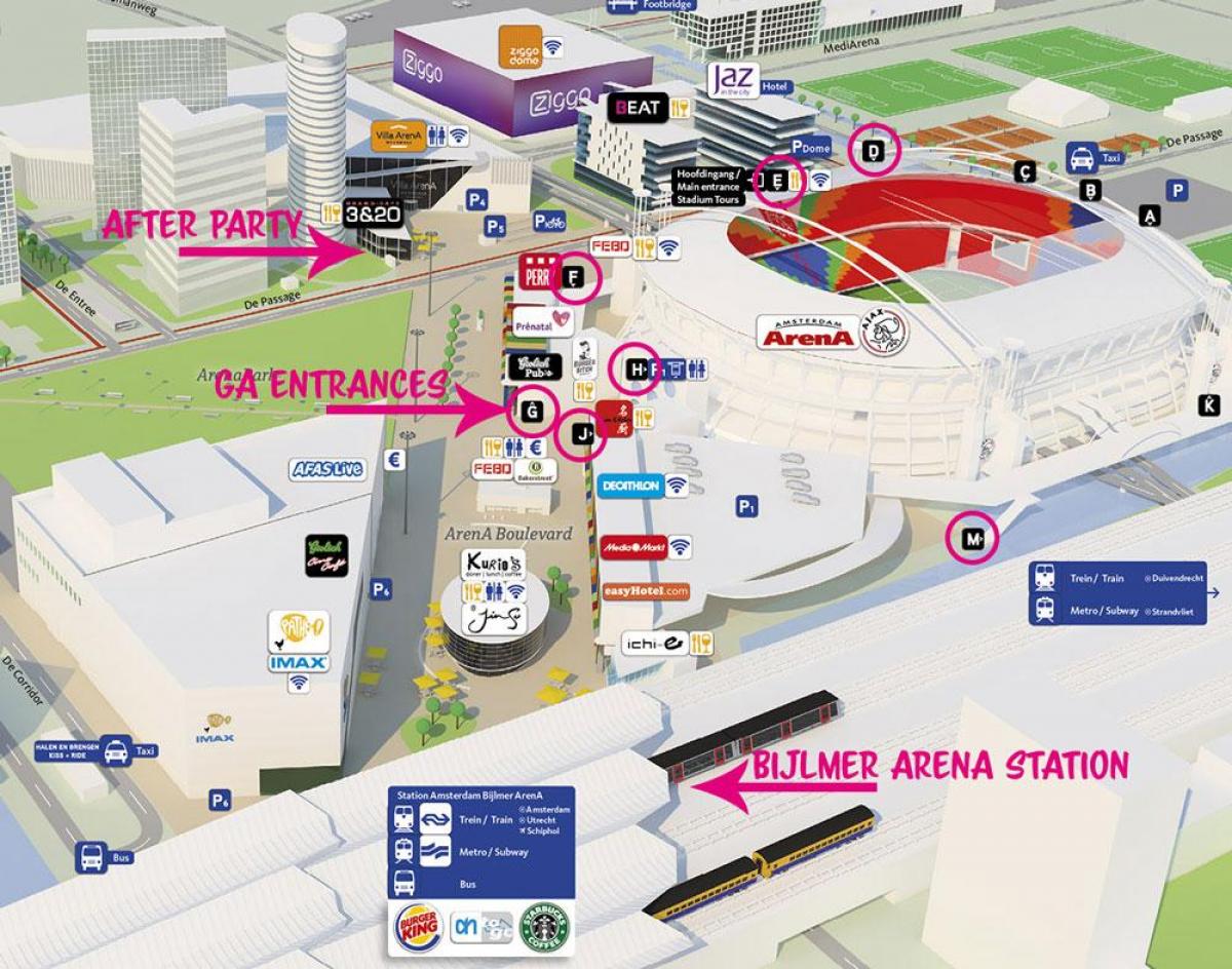 arena de Amsterdam mapa