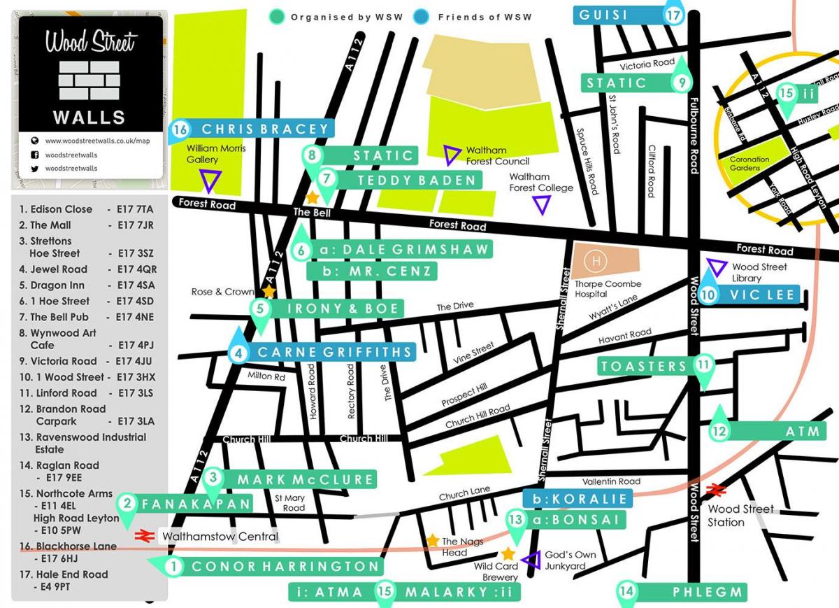 el arte de la calle Amsterdam mapa