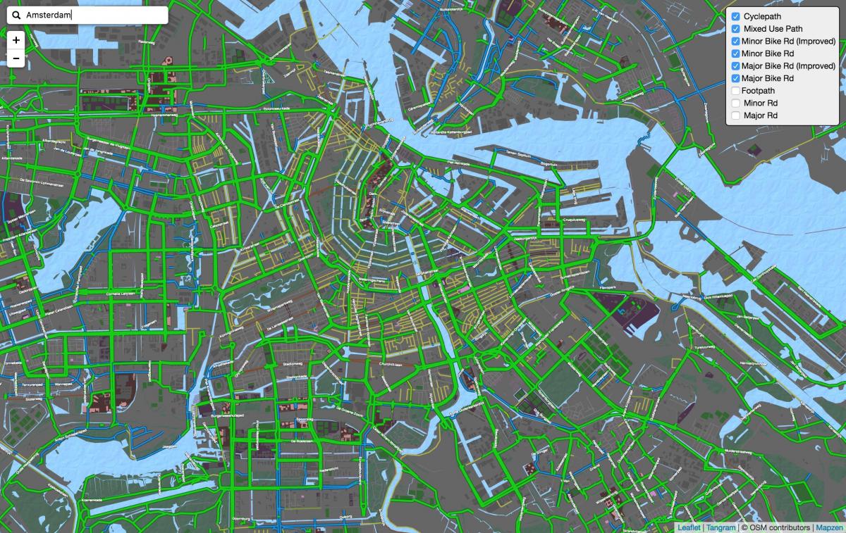 Amsterdam ciclo mapa