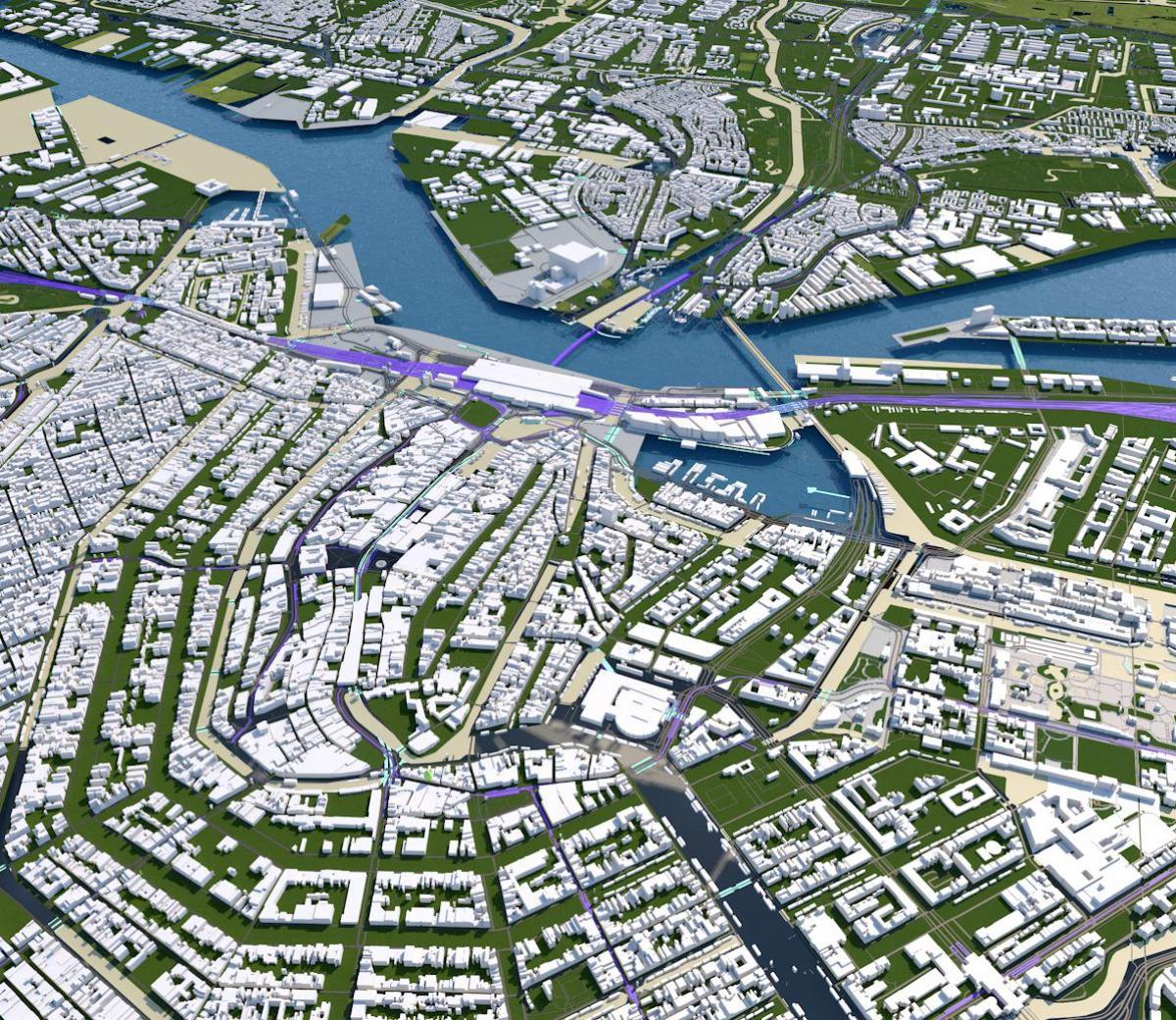 mapa de Amsterdam 3d