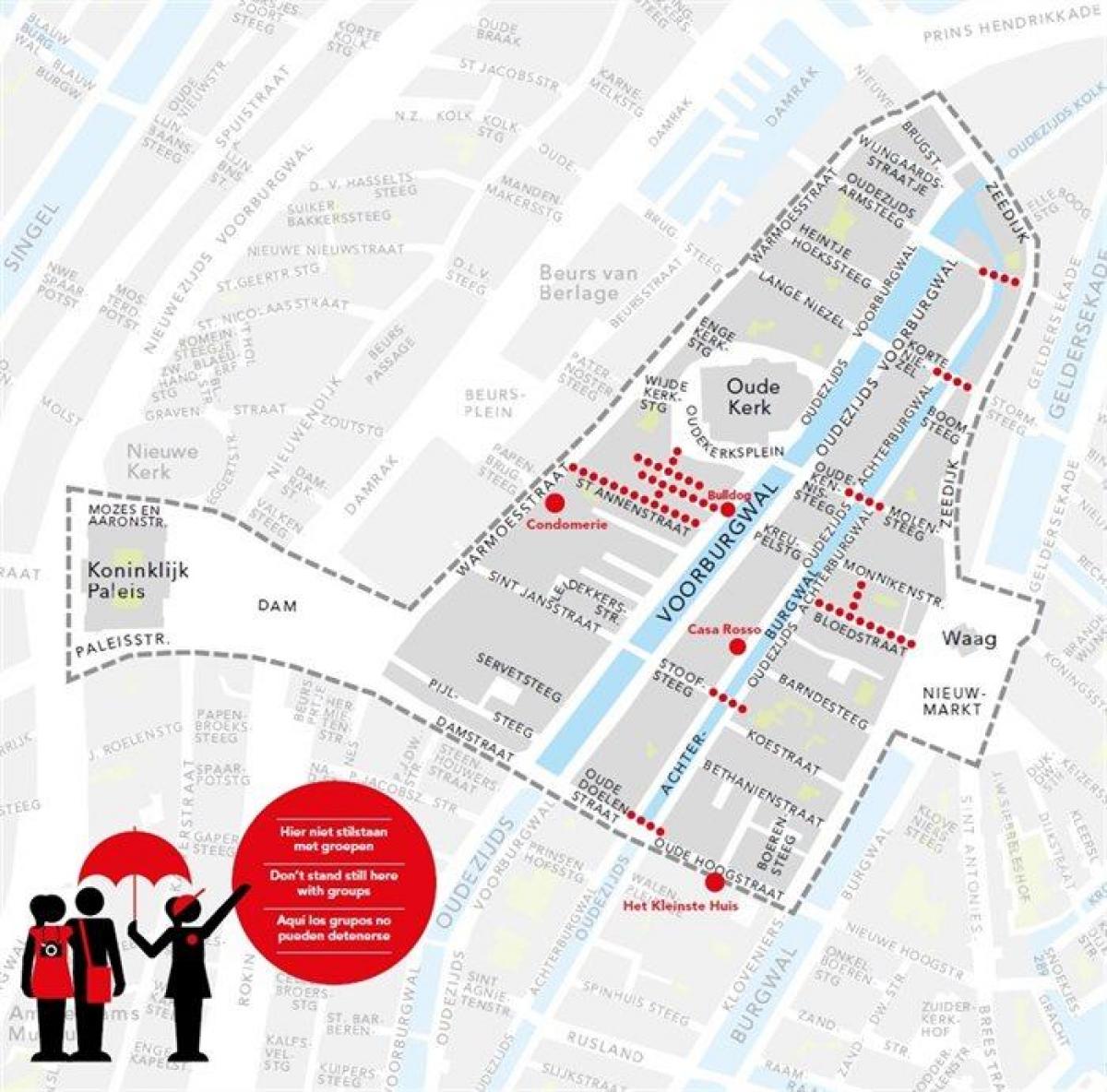 mapa de Amsterdam redlight