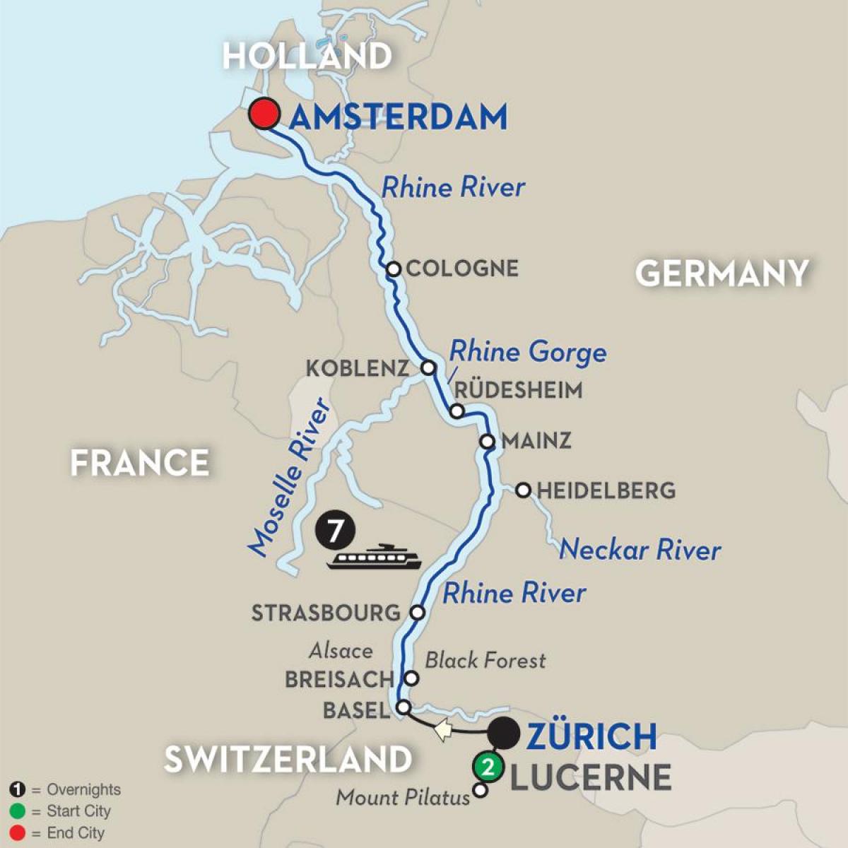 mapa de Amsterdam ríos