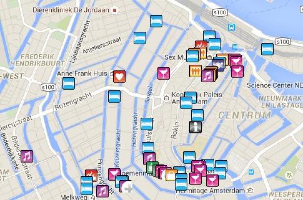 mapa gay amsterdam Gay de Amsterdam mapa   Mapa de gay de Amsterdam (países Bajos)