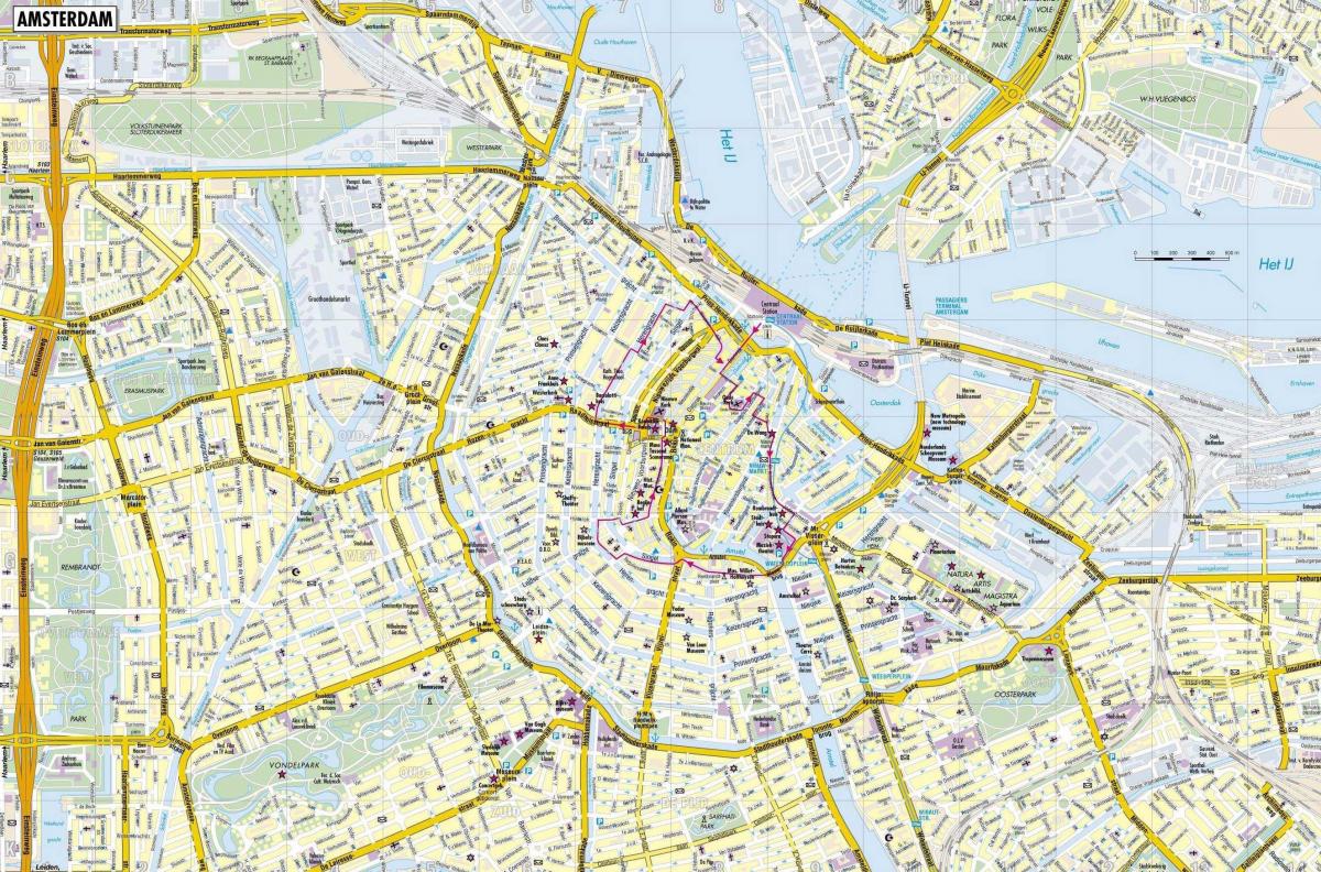 la ciudad de Amsterdam mapa