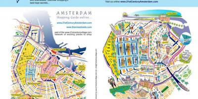 Amsterdam calle comercial de mapa