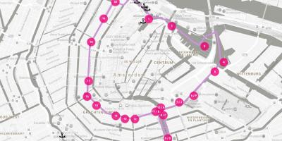 Mapa de Amsterdam festival de la luz