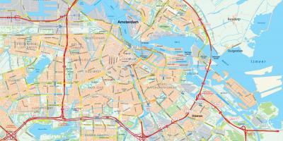 Mapa de Amsterdam carretera