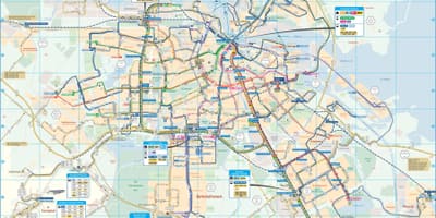 Mapa de Amsterdam transporte público