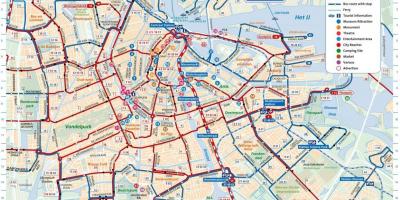 La ciudad de Amsterdam mapa de transporte