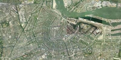 Mapa de Amsterdam satélite 