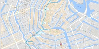 El tranvía 5 de Amsterdam mapa de la ruta