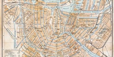 Amsterdam antiguo mapa de la ciudad