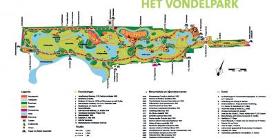 Mapa de Amsterdam vondelpark