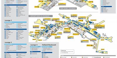 El aeropuerto de Schiphol de transferencia mapa