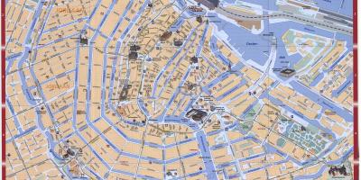 Mapa del centro de la ciudad de Amsterdam