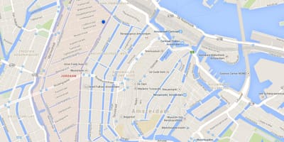 Mapa de jordaan de Ámsterdam