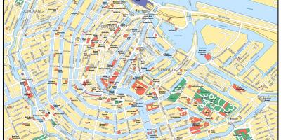 Mapa de calle de Ámsterdam, países bajos