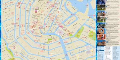 Amsterdam mapa de la ciudad con lugares de interés turístico