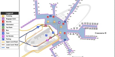 Schiphol estación de tren mapa