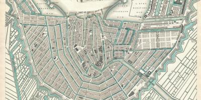 Mapa del vintage de Amsterdam